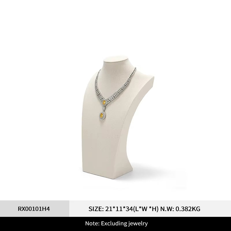 Oirlv Mannequin Linen Necklace Pendant Chain Jewelry Bust Neck Display Stand:RX001