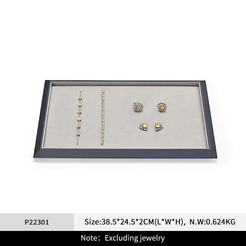 Oirlv High end Jewelry Tray Leather Ring Necklace Bracelet Tray:P222