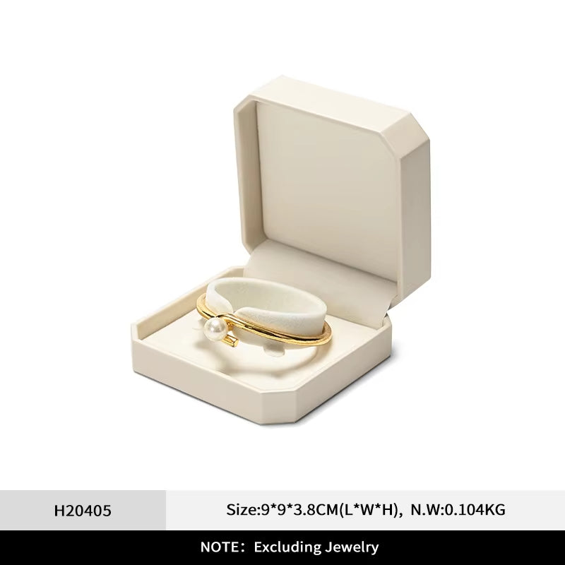 Oirlv Leather Ring Box Wedding Jewelry Box Earring Bracelet Necklace Box Gift:H204