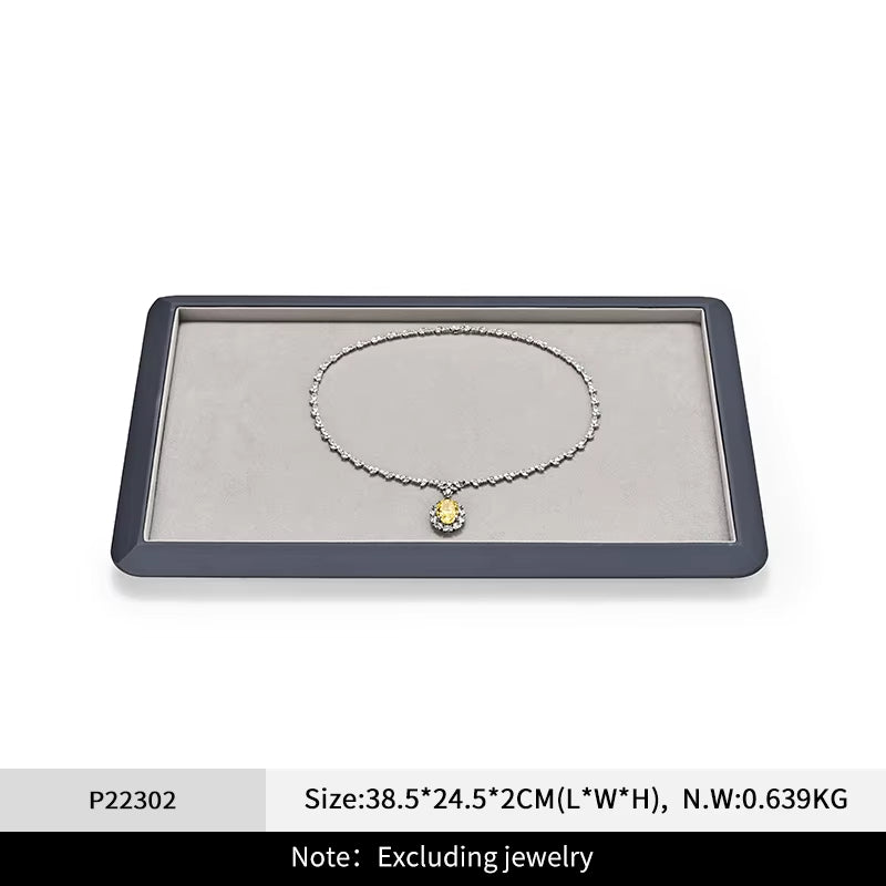 Oirlv High end Jewelry Tray Leather Ring Necklace Bracelet Tray:P222
