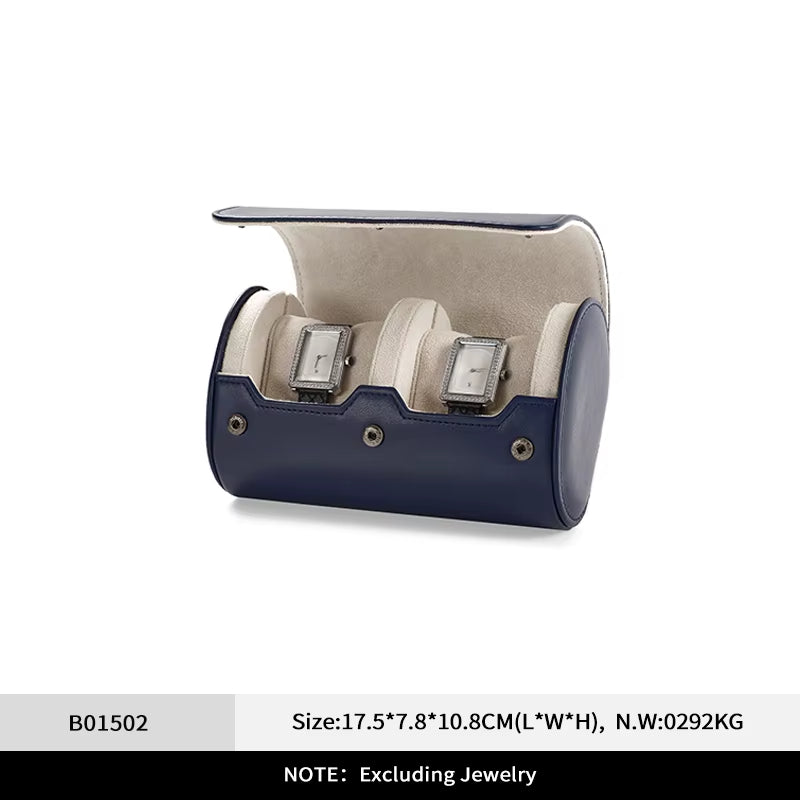 Oirlv Leather Watch Roll 1 2 3 slots Luxury Watch Storage Box：B014-16