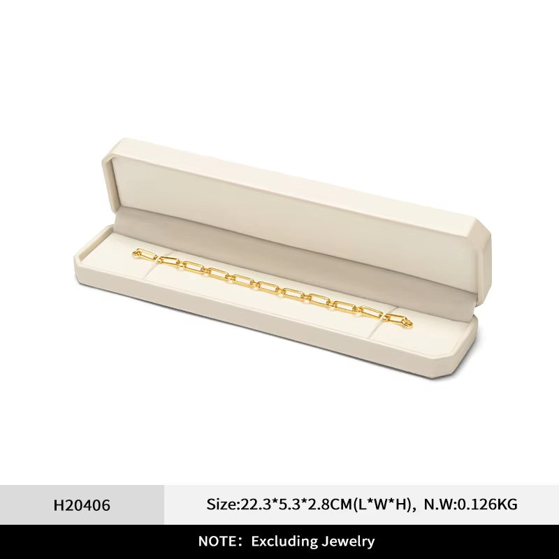 Oirlv Leather Ring Box Wedding Jewelry Box Earring Bracelet Necklace Box Gift:H204