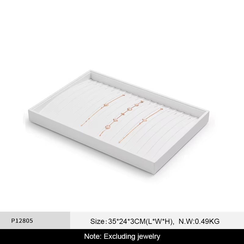 Oirlv Jewelry Tray Leather Necklace Display ：P128-P131