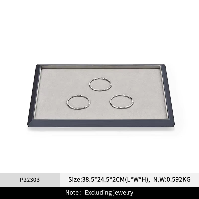 Oirlv High end Jewelry Tray Leather Ring Necklace Bracelet Tray:P222