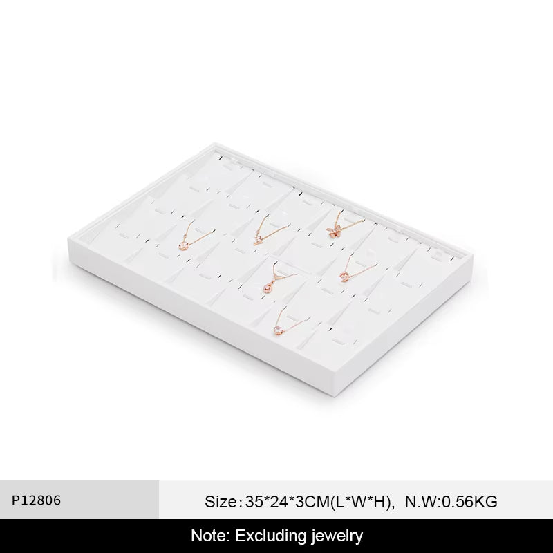 Oirlv Jewelry Tray Leather Necklace Display ：P128-P131