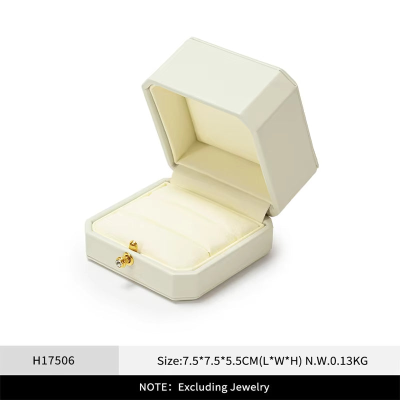 Oirlv Jewelry Ring Box Single/Double Ring Jewelry Organizer Ring Packaging Box：H175
