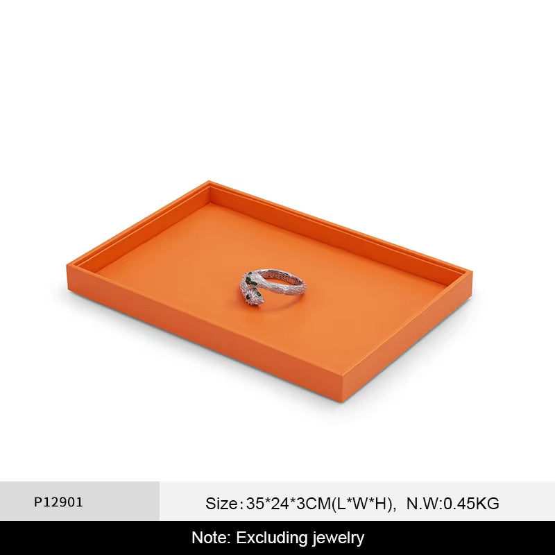 Oirlv Jewelry Tray Leather Necklace Display ：P128-P131