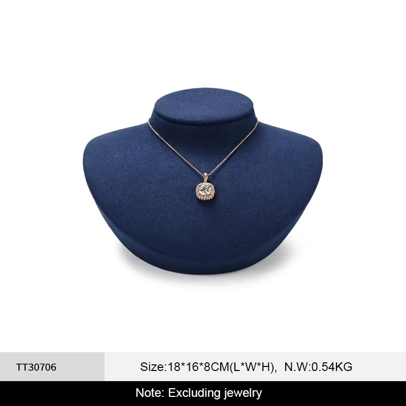 Oirlv Blue Jewelry Display Prop Microfiber Jewelry Display : TT307