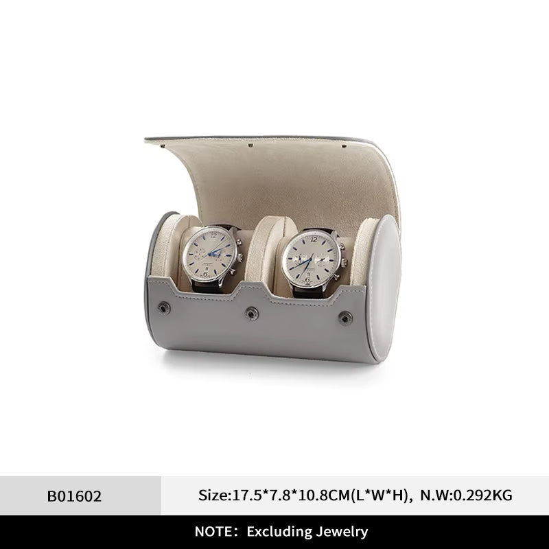 Oirlv Leather Watch Roll 1 2 3 slots Luxury Watch Storage Box：B014-16