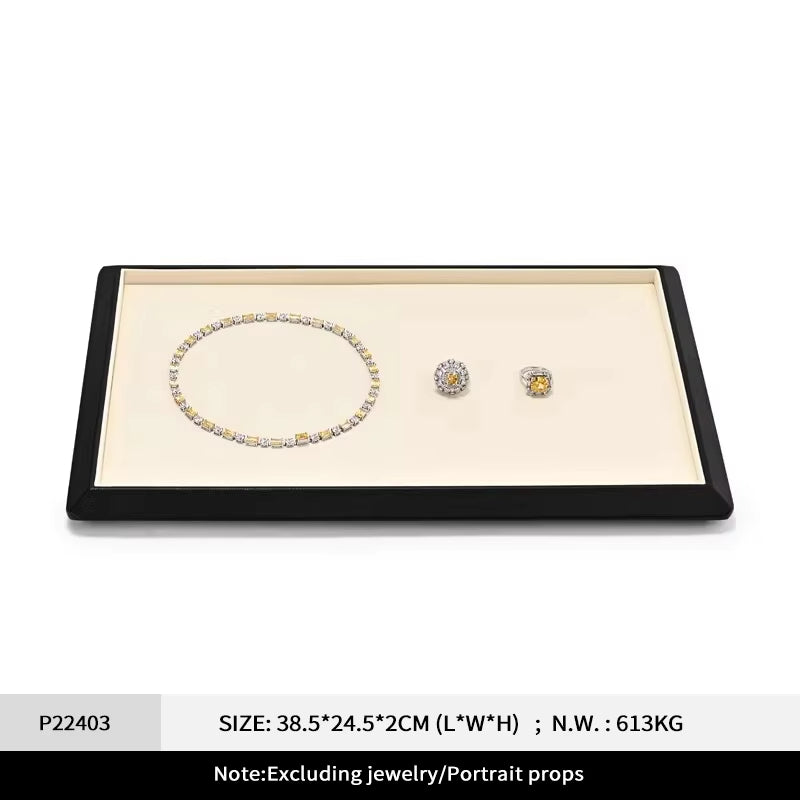 Oirlv High end Jewelry Tray Leather Ring Necklace Bracelet Tray:P222