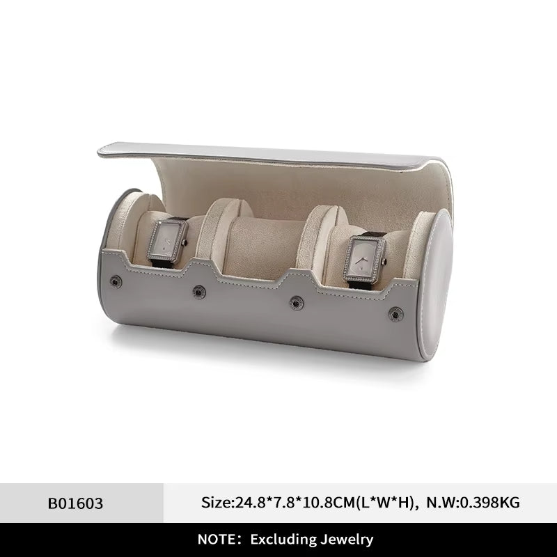 Oirlv Leather Watch Roll 1 2 3 slots Luxury Watch Storage Box：B014-16
