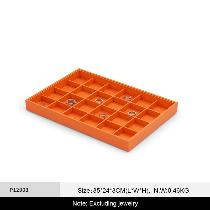Oirlv Jewelry Tray Leather Necklace Display ：P128-P131