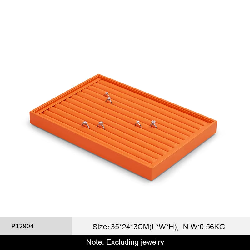 Oirlv Jewelry Tray Leather Necklace Display ：P128-P131