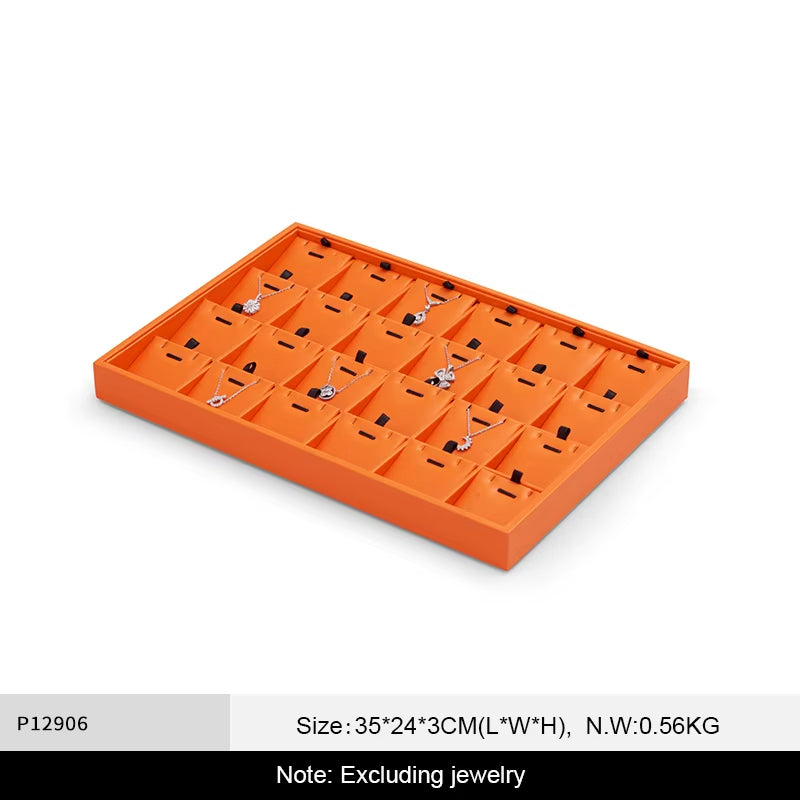 Oirlv Jewelry Tray Leather Necklace Display ：P128-P131