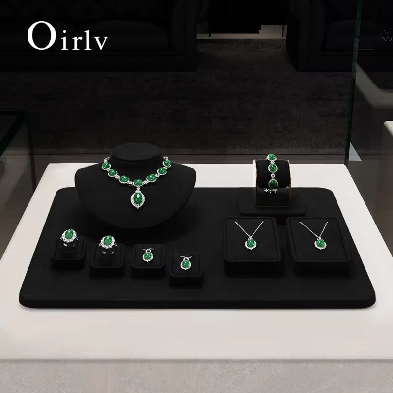 Black microfiber jewelry display set TT165
