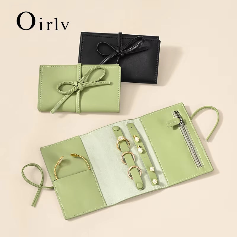 Oirlv Leather Jewelry Bag Ring Earnail Storage Bag：D074