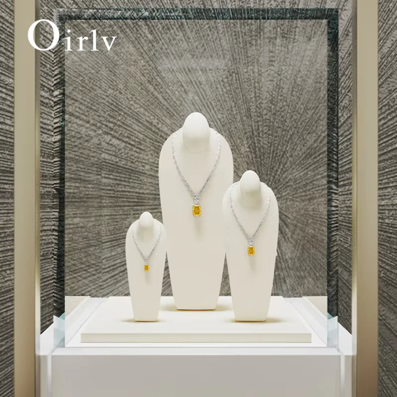 Oirlv Microfiber Jewelry Display Neck Model:RX118