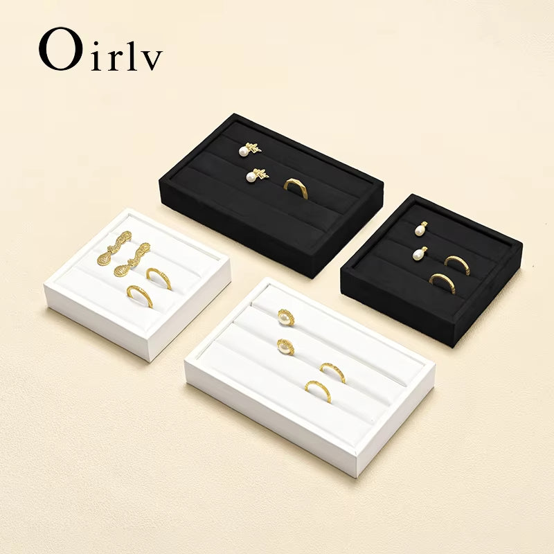Oirlv 3 Slots Ring Tray Small Ring Organizer Earring Trays ：P184