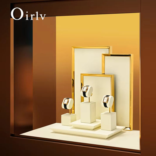 Oirlv Watch Display Stand Watch Counter Microfiber Watch Display