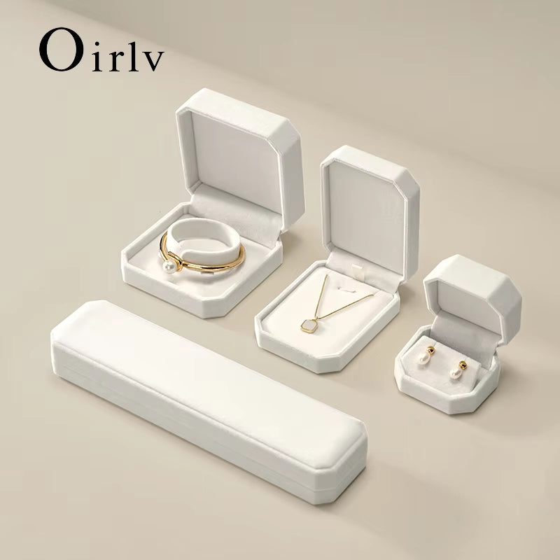 Oirlv Velvet Ring Box Wedding Jewelry Box : H203