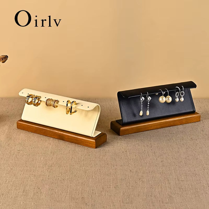 Oirlv Wooden Earring Display Stand Jewelry Showcase Display Holder :SM233