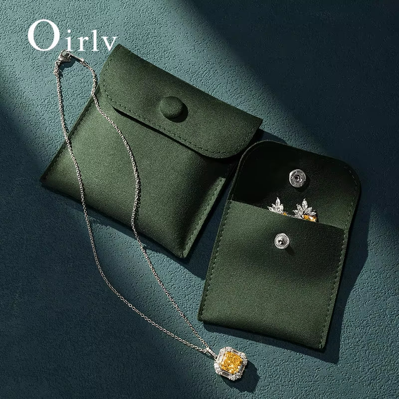 Oirlv 1pcs Velvet Jewelry Packaging Pouches Chic Wedding Favor Bags Jewelry Bag:D076