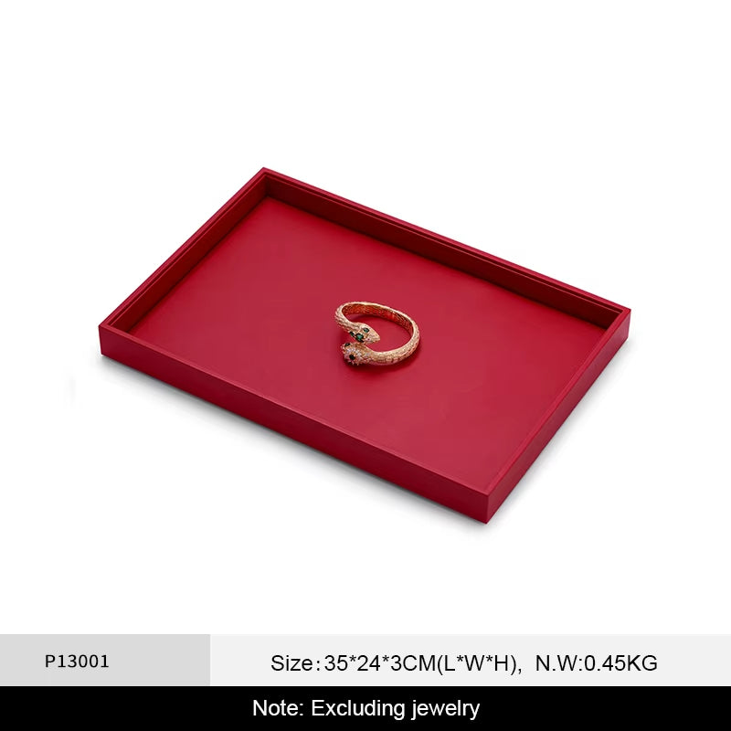 Oirlv Jewelry Tray Leather Necklace Display ：P128-P131