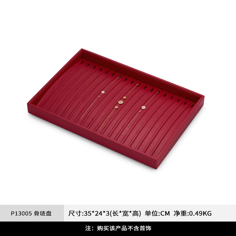 Oirlv Jewelry Tray Leather Necklace Display ：P128-P131