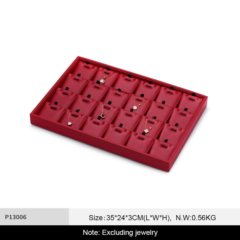 Oirlv Jewelry Tray Leather Necklace Display ：P128-P131