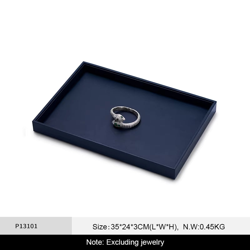 Oirlv Jewelry Tray Leather Necklace Display ：P128-P131