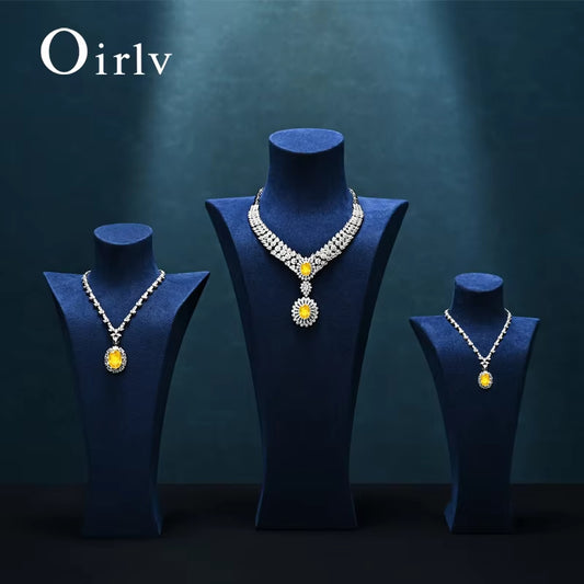 Oirlv High End Necklace Display Stand Portrait Mannequin Jewelry Counter