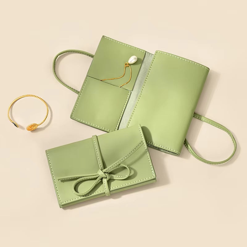 Oirlv Leather Jewelry Bag Ring Earnail Storage Bag：D074