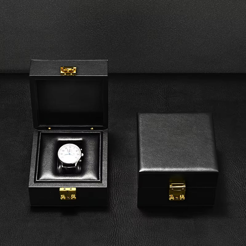 Oirlv PU Leather Watch Box Wrist Watch Organizer Display Box : H182