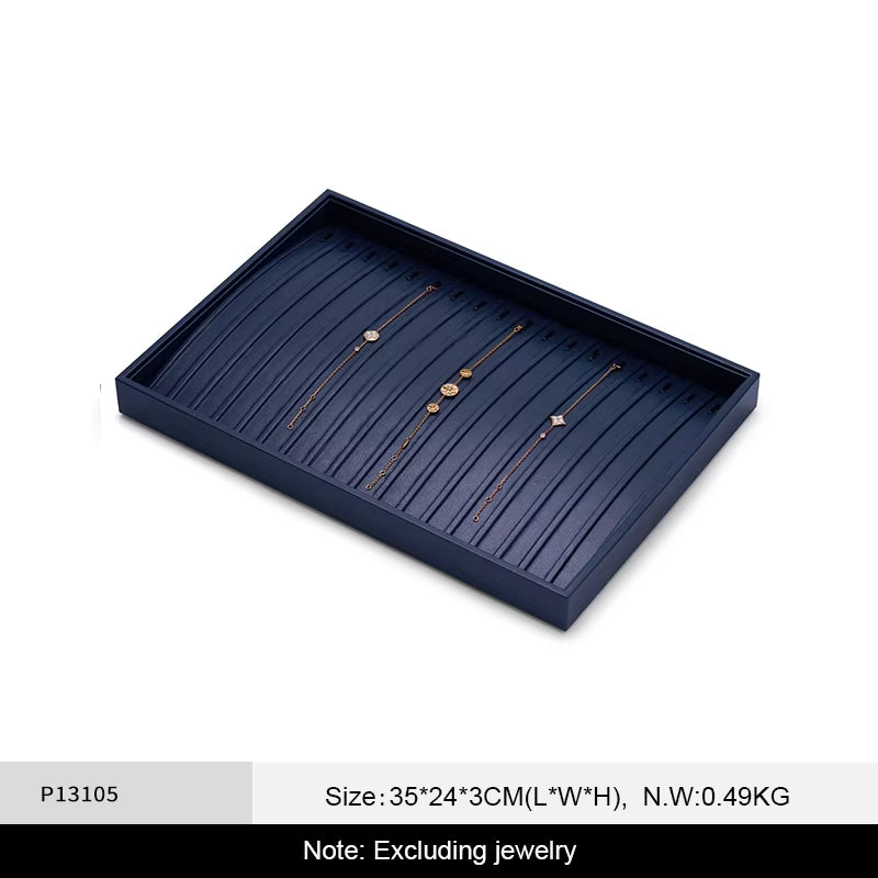 Oirlv Jewelry Tray Leather Necklace Display ：P128-P131