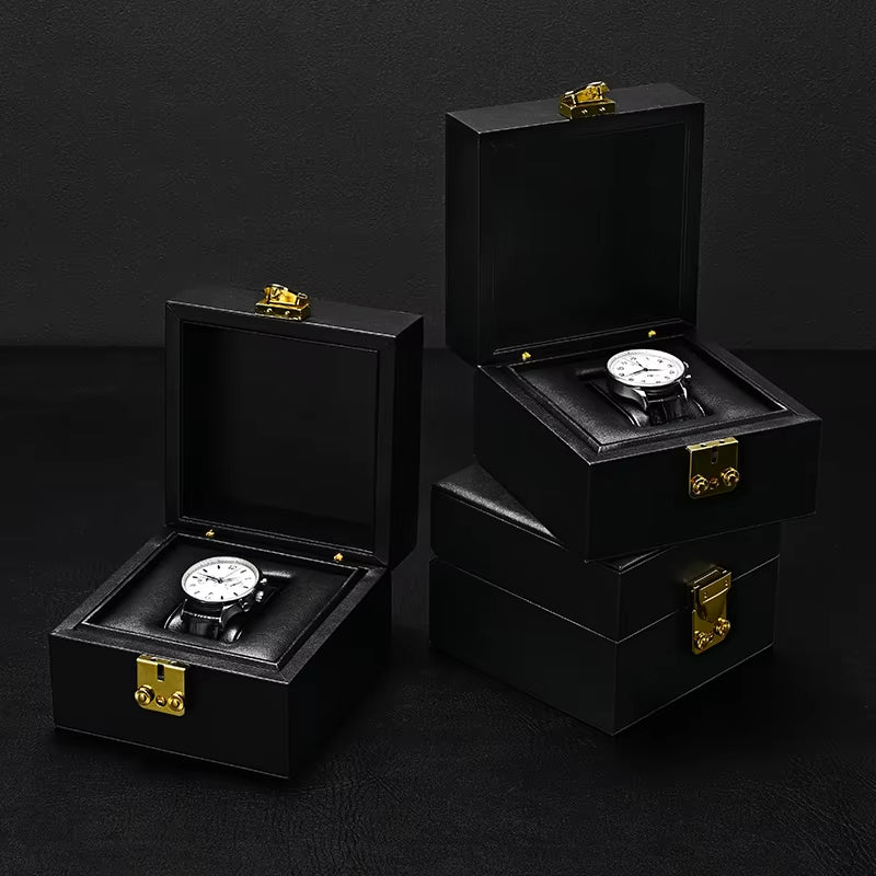 Oirlv PU Leather Watch Box Wrist Watch Organizer Display Box : H182