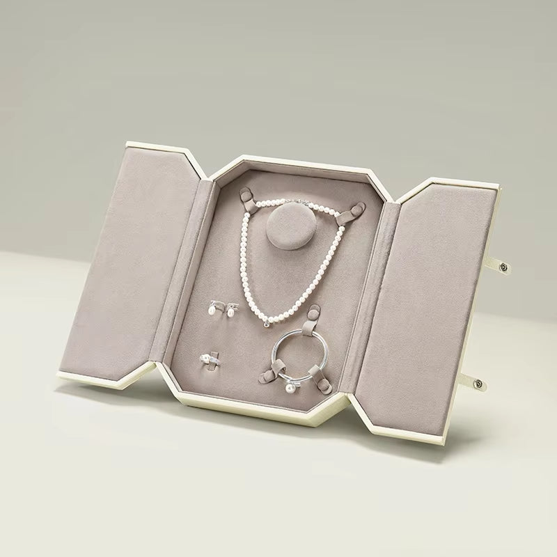 Oirlv Leather Jewelry Set Box High end Jewelry Organizer Case:H201