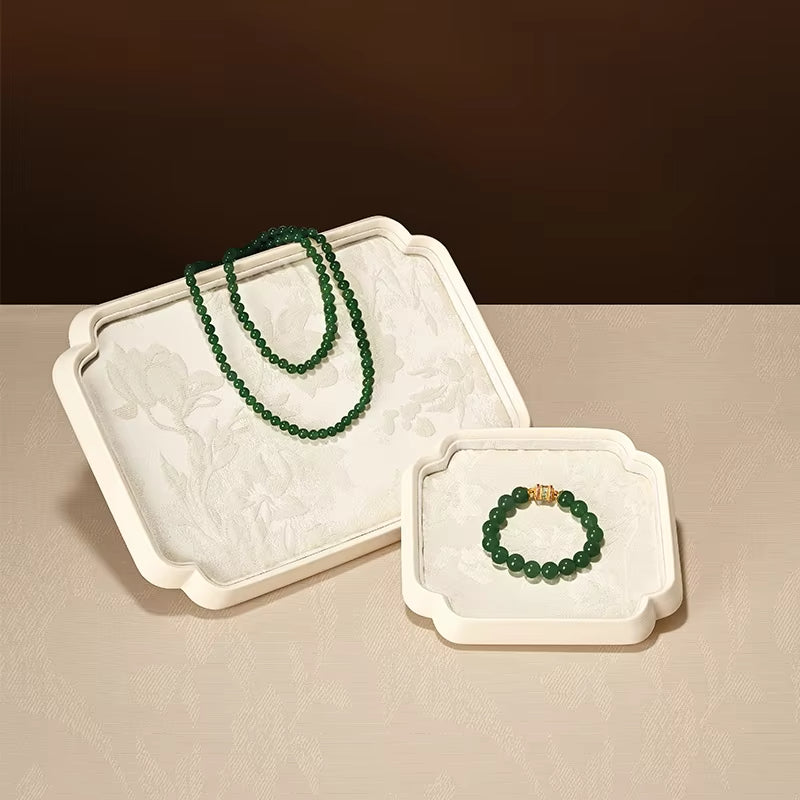Oirlv Chinese Style Jewelry Tray Jewelry Display Plate Gold Silver Jade Bracelet Jewelry Display