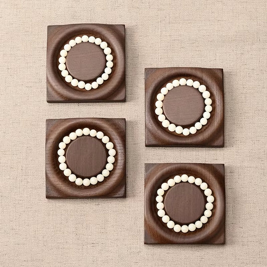 Oirlv Solid Wood Bracelet Display Tray Walnut Wood Color Bracelet Tray:SM242