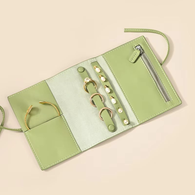 Oirlv Leather Jewelry Bag Ring Earnail Storage Bag：D074