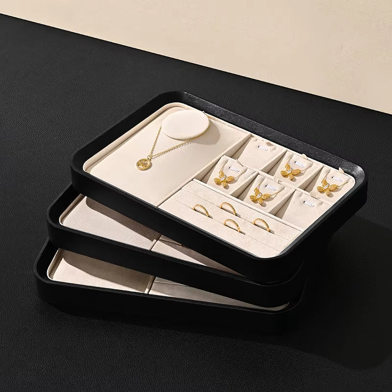 Oirlv Leather Jewelry Tray Jewelry Display PropsVelvet Jewelry：P216-P217