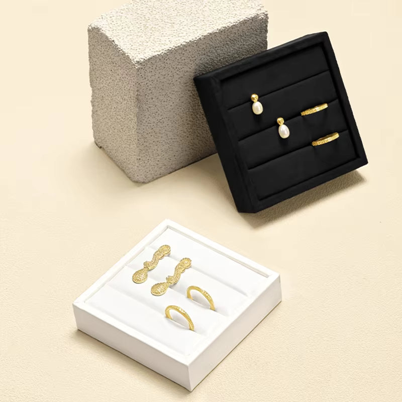 Oirlv 3 Slots Ring Tray Small Ring Organizer Earring Trays ：P184