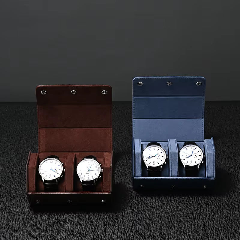 Oirlv Portable Watch Box Leather Watch Organizer Hexagon Watch Storage Box：B018