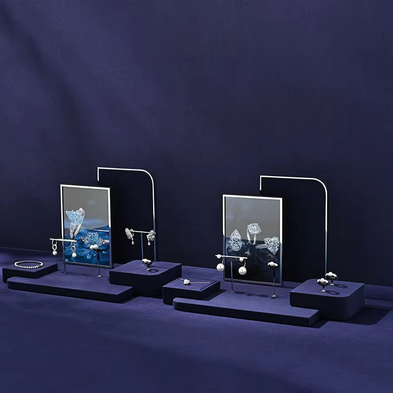 Oirlv Blue Jewelry Display Stand Ring Earring Stand Bracelet Jewelry Display ：TT443