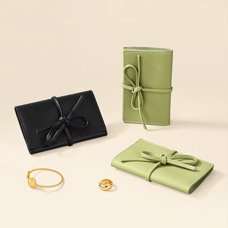 Oirlv Leather Jewelry Bag Ring Earnail Storage Bag：D074