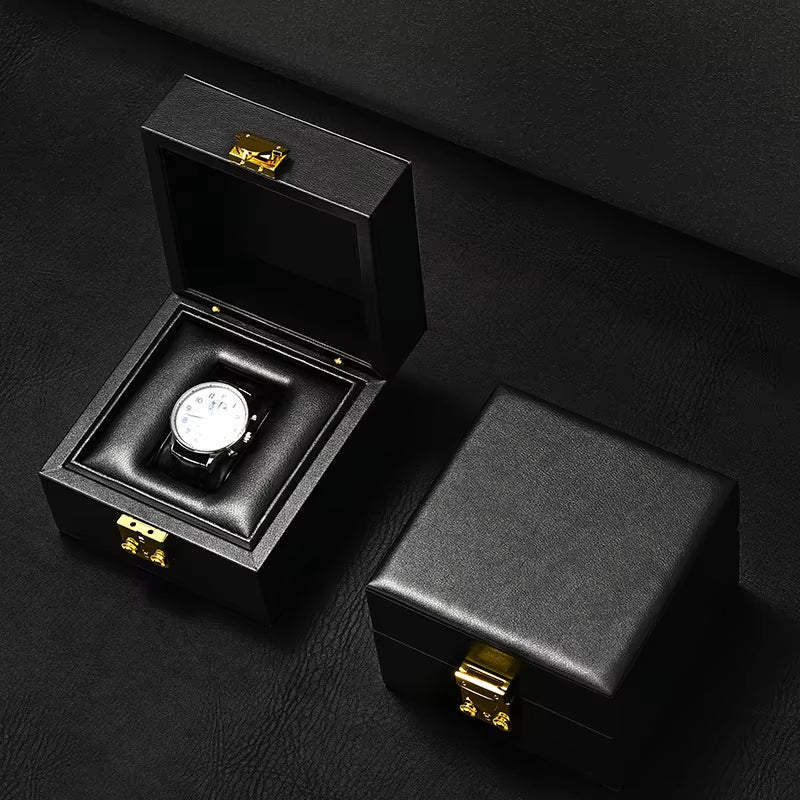 Oirlv PU Leather Watch Box Wrist Watch Organizer Display Box : H182