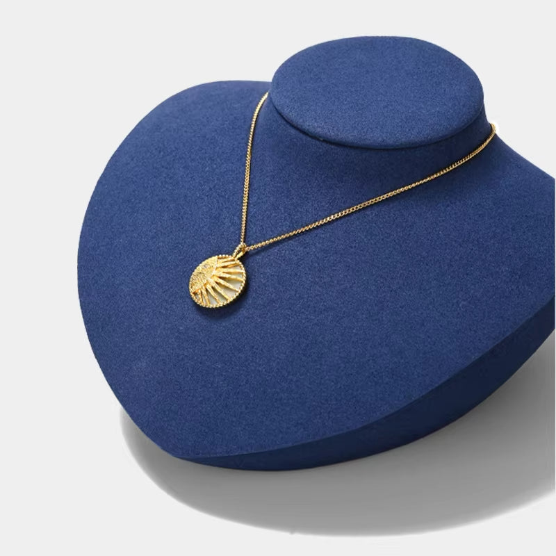 Oirlv Premium Necklace Display Rack Microfiber Portrait Necklace Bust Jewelry Bust