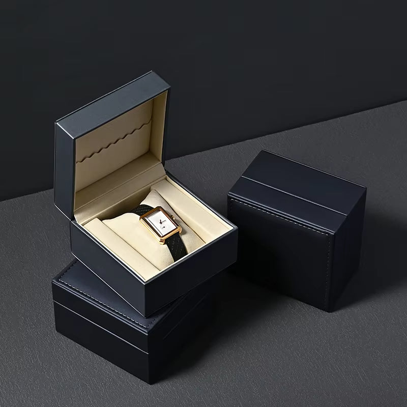 Oirlv Premium Single Watch Box With Pillow Grey Watch Case Storage Box :H173