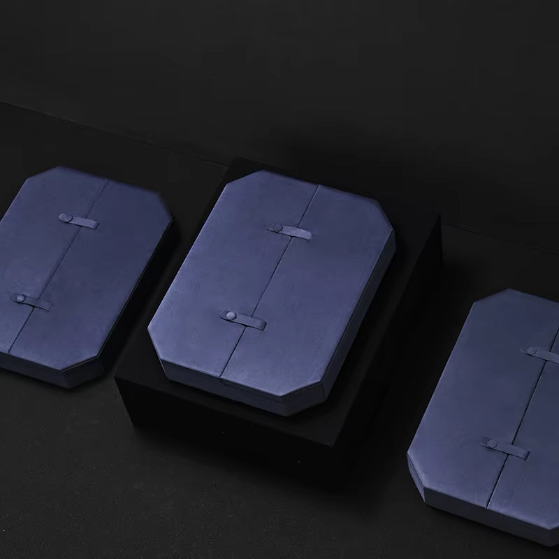 Oirlv Octagonal Jewelry Box Velvet Ring Necklace Earrings Bracelet Storage Box:H186