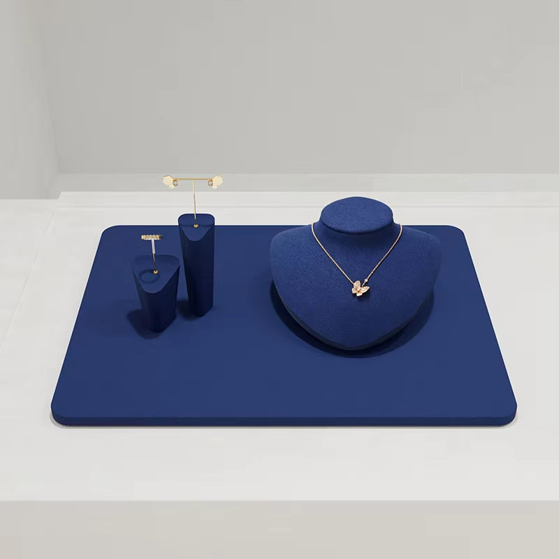 Oirlv Premium Necklace Display Rack Microfiber Portrait Necklace Bust Jewelry Bust