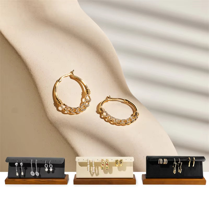 Oirlv Wooden Earring Display Stand Jewelry Showcase Display Holder :SM233